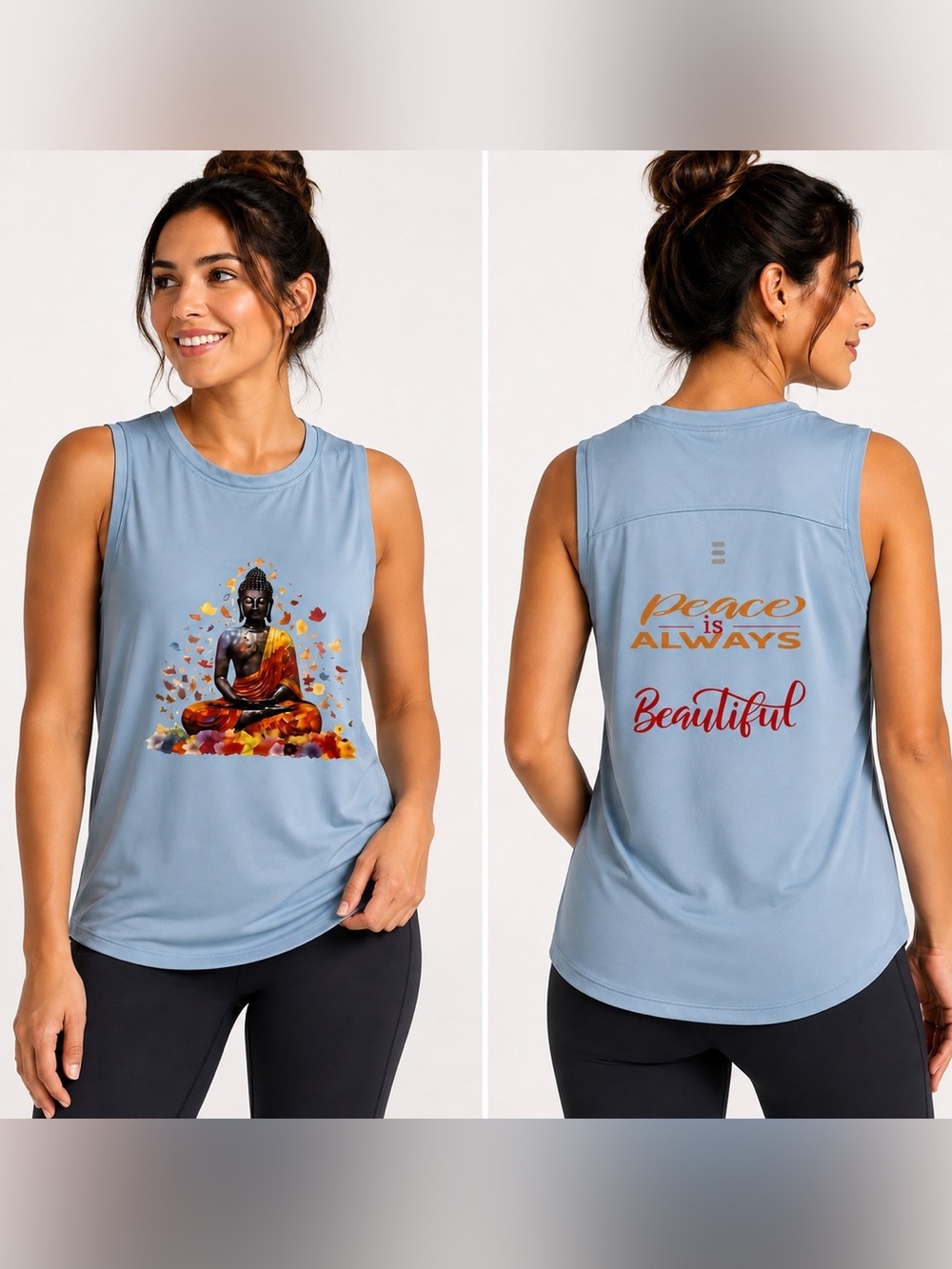 Zen Buddha Spiritual Light Weight PerformanceTank Top- M